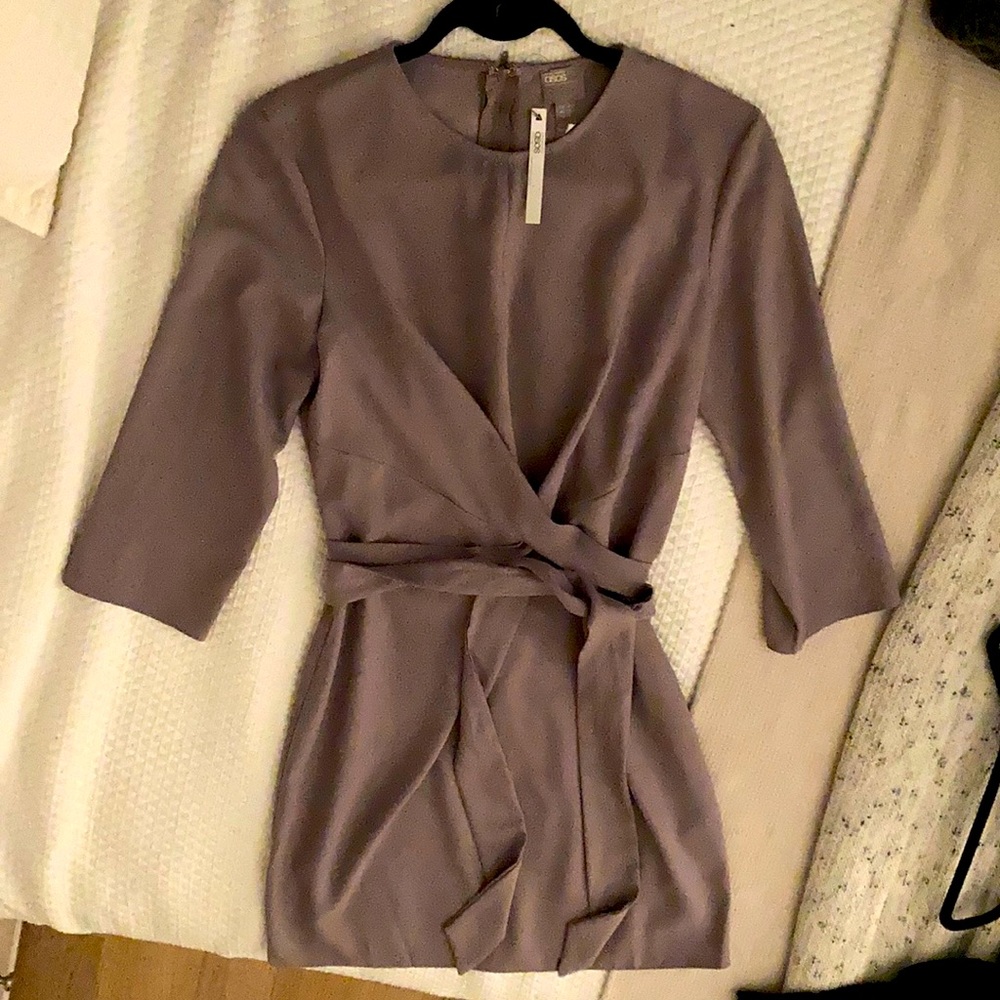 ASOS Grey/Mauve Wrap dress